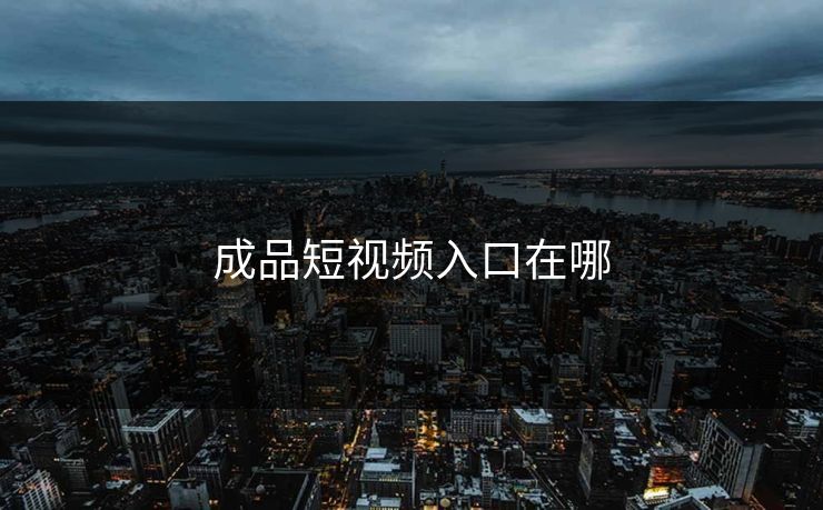成品短视频入口在哪