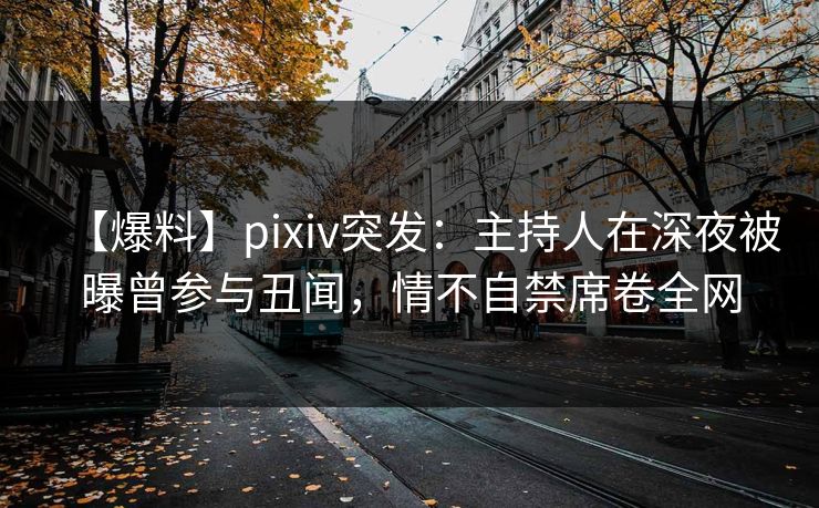 【爆料】pixiv突发：主持人在深夜被曝曾参与丑闻，情不自禁席卷全网